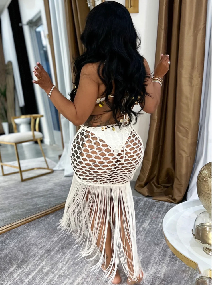 Beyprern Sexy Crochet Fishnet  - đánh giá và giá Cover Up Kaftan