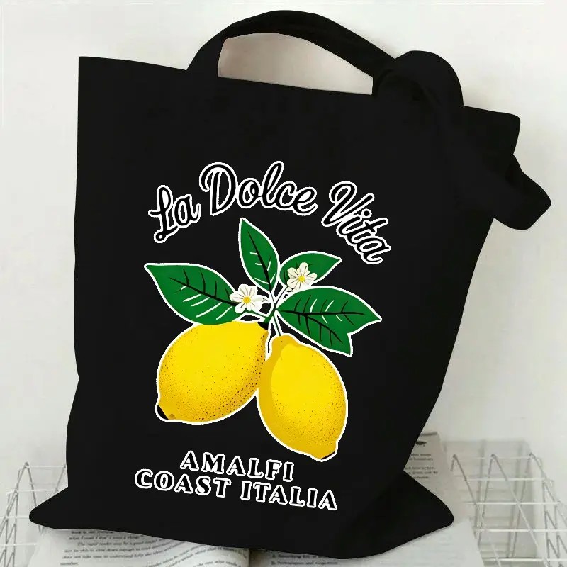 La Dolce Vita Lemon Canvas Tot - đánh giá và giá Tote Bag Beach