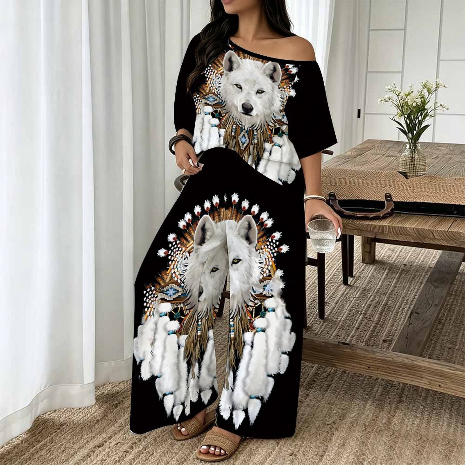 Plus Size Women Spring/summer  - đánh giá và giá Blouse Off Shoulder