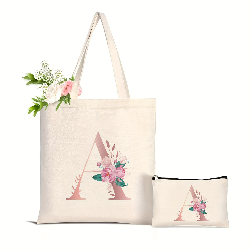 1pc Floral Love Letter Print T - đánh giá và giá Tote Bag Beach