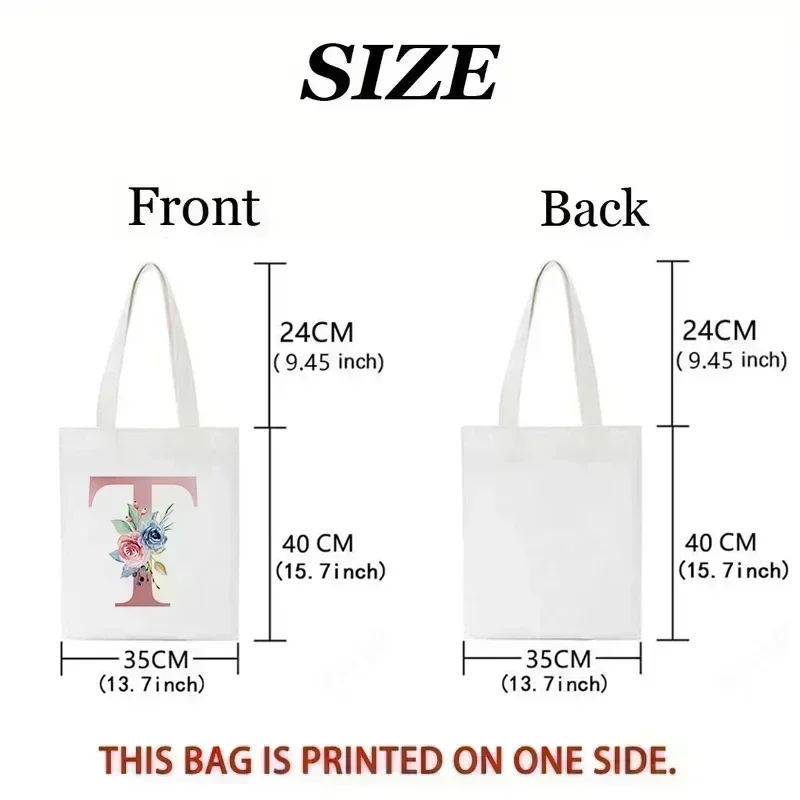 1pc Floral Love Letter Print T - đánh giá và giá Tote Bag Beach