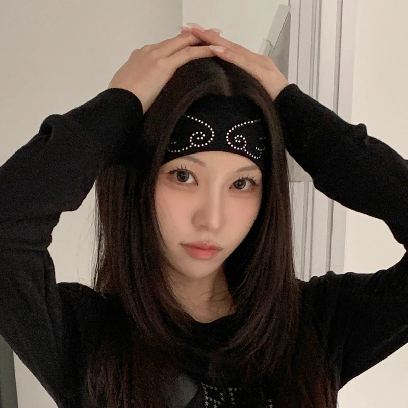 IUM Niche Spicy Girl Angel Win - đánh giá và giá Headband Summer Knit