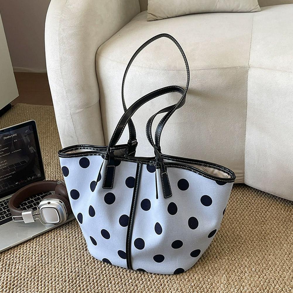 Polka Dot Tote Bag for Women L - đánh giá và giá Tote Bag Beach
